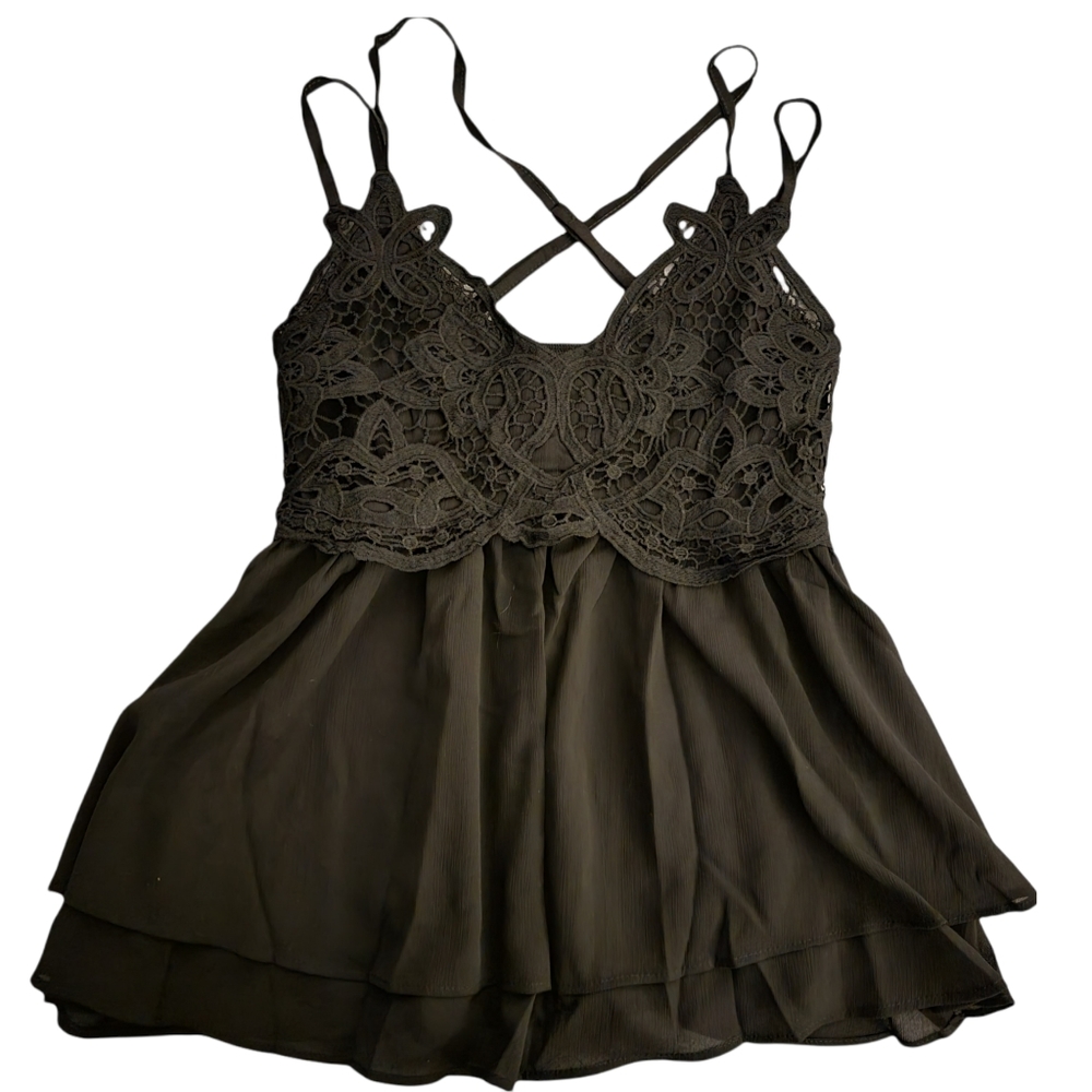 Black Lace an Flow Top